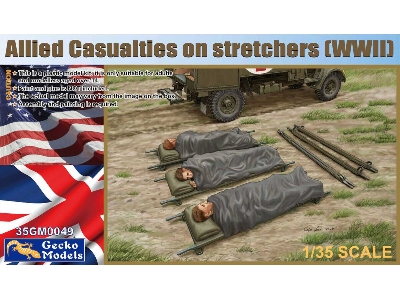 Allied Casualties On Stretchers (Wwii) - zdjęcie 1