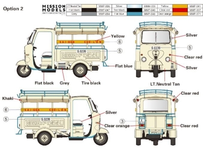 60'-70's Saigon Shuttle Motor - Tricycle Depot And A Take Break Driver (2 Kits In 1 Box) - zdjęcie 5