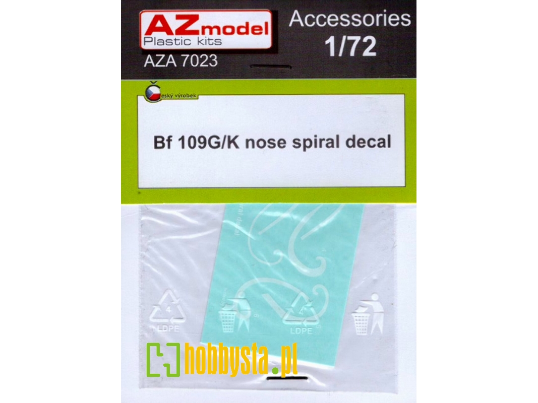 Bf 109f/G/K Nose Spiral Decal 6pcs. - zdjęcie 1