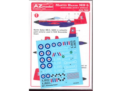 Martin Baker M.B.5 Decal "boscombe Down" - zdjęcie 1