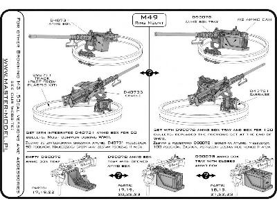 Browning M2hb .50 Cal (12,7mm) - Do MontaĹĽu Na PierĹ›cieniu M49 (Karetka D40721 / KoĹ‚yska D40733 / Skrzynka D40731 Lub D90078)