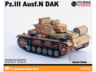 Pz.Kpfw Iii Ausf. N With Extra Oil Drum And Wooden Box Dak S.Pz.Abt.501, Tunisia 1942/43 - zdjęcie 1