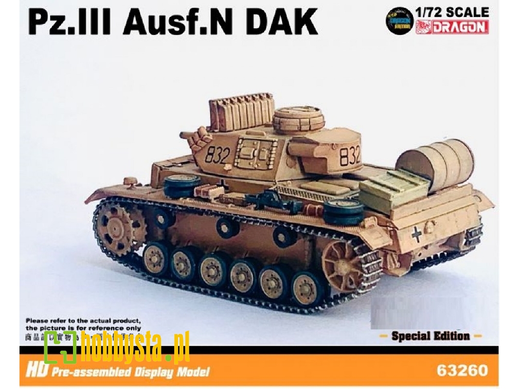Pz.Kpfw Iii Ausf. N With Extra Oil Drum And Wooden Box Dak S.Pz.Abt.501, Tunisia 1942/43 - zdjęcie 1 Pz.Kpfw Iii Ausf. N With Extra Oil Drum And Wooden Box Dak S.Pz.Abt.501, Tunisia 1942/43 - zdjęcie 1