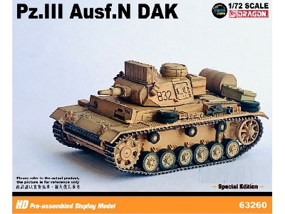 Pz.Kpfw Iii Ausf. N With Extra Oil Drum And Wooden Box Dak S.Pz.Abt.501, Tunisia 1942/43 - zdjęcie 2