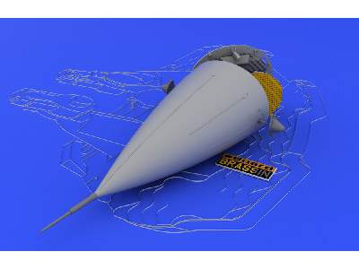  F-16 radar late 1/48 - Tamiya - żywica i blaszki - zdjęcie 3