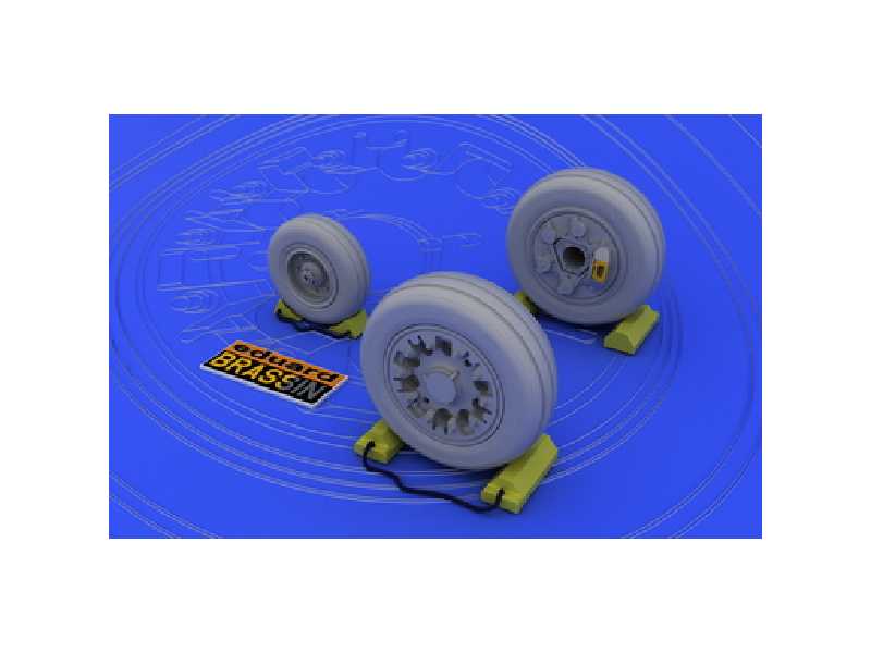 F-16A/ B wheels 1/48 - Kinetic - żywica i blaszki - zdjęcie 1 F-16A/ B wheels 1/48 - Kinetic - żywica i blaszki - zdjęcie 1