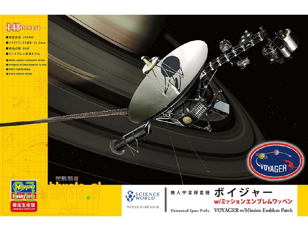 Unmanned Space Probe Voyager With Mission Emblem Patch - zdjęcie 1 Unmanned Space Probe Voyager With Mission Emblem Patch - zdjęcie 1