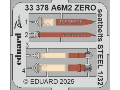 A6M2 Zero seatbelts STEEL 1/32 - TAMIYA - zdjęcie 1