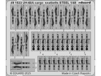 UH-60A cargo seatbelts STEEL 1/48 - ICM - zdjęcie 1