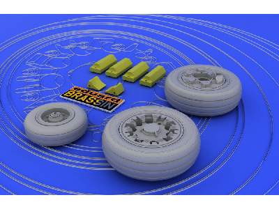  F-16A/ B wheels 1/48 - Tamiya - żywica i blaszki - zdjęcie 4