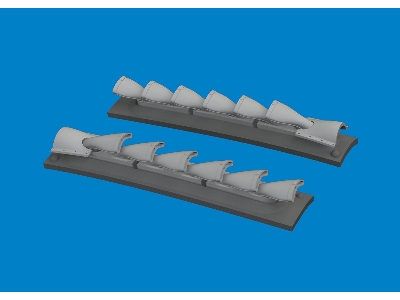 P-40 cold weather exhaust stacks fishtail PRINT 1/48 - EDUARD - zdjęcie 1