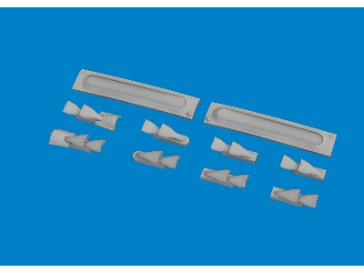 P-40 cold weather exhaust stacks fishtail PRINT 1/48 - EDUARD - zdjęcie 3