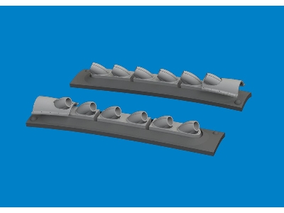 P-40 cold weather exhaust stacks rounded PRINT 1/48 - EDUARD - zdjęcie 1