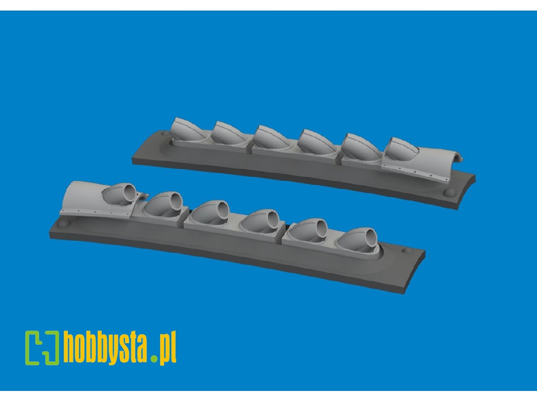 P-40 cold weather exhaust stacks rounded PRINT 1/48 - EDUARD - zdjęcie 1 P-40 cold weather exhaust stacks rounded PRINT 1/48 - EDUARD - zdjęcie 1