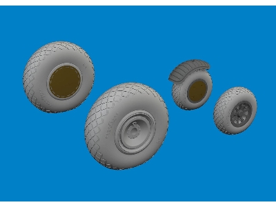 B-24D wheels 1/48 - HOBBY BOSS - zdjęcie 1