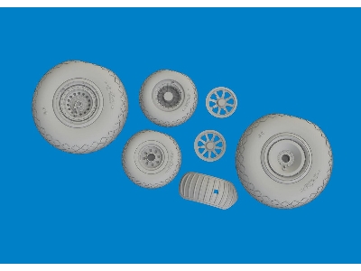 B-24D wheels 1/48 - HOBBY BOSS - zdjęcie 3