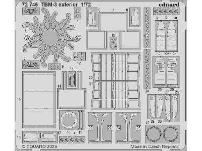 TBM-3 exterior 1/72 - HOBBY BOSS - zdjęcie 1