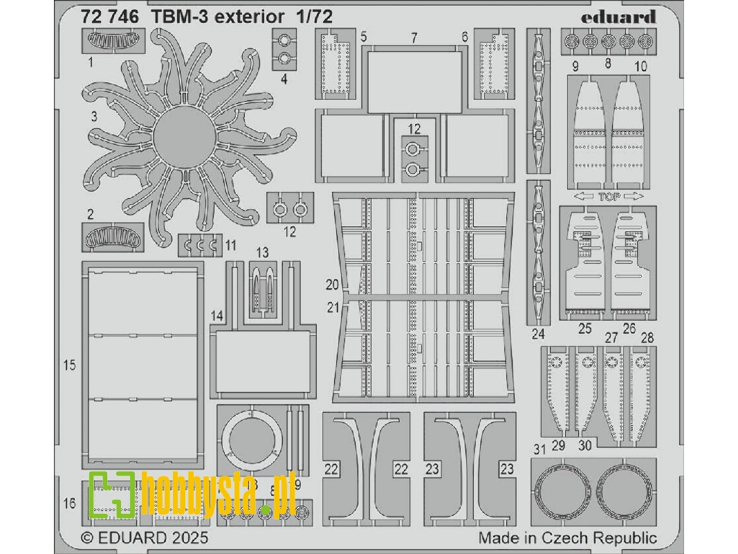 TBM-3 exterior 1/72 - HOBBY BOSS - zdjęcie 1 TBM-3 exterior 1/72 - HOBBY BOSS - zdjęcie 1