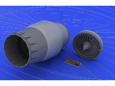  F-16CJ Block 52 engine 1/48 - Tamiya - żywica i blaszki - zdjęcie 4