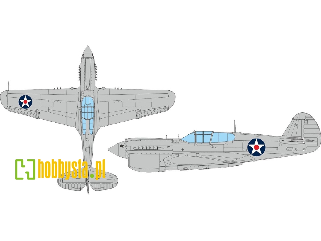 P-40E US national insignia w/ red center 1/48 - EDUARD - zdjęcie 1 P-40E US national insignia w/ red center 1/48 - EDUARD - zdjęcie 1