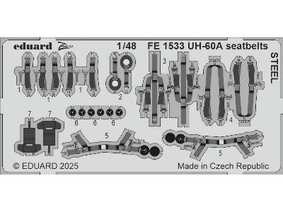 UH-60A seatbelts STEEL 1/48 - ICM - zdjęcie 1