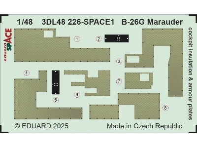 B-26G Marauder cockpit insulation & armour plates SPACE 1/48 - ICM - zdjęcie 3