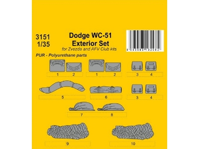 Dodge Wc-51 Exterior Set (For Zvezda And Afv Club) - zdjęcie 1