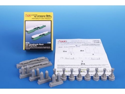 Iaf Quadruple Rack With 100kg Bombs (2pcs) (For Smb-2, Sa'ar And Mirage Iii Kits)) - zdjęcie 3