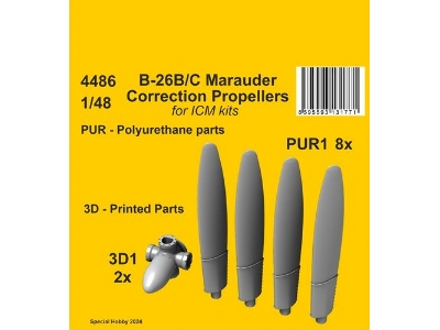 B-26b/C Marauder Correction Propellers (For Icm Kits) - zdjęcie 1
