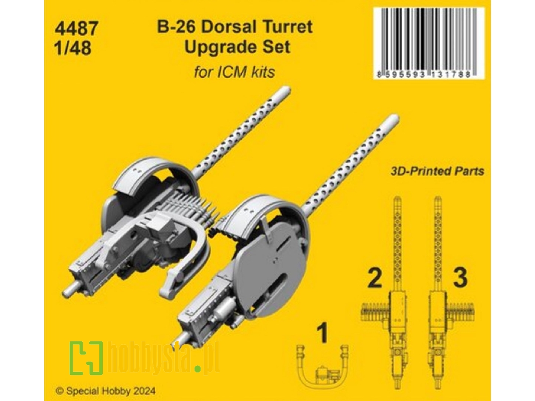B-26 Dorsal Turret Upgrade Set (For Icm) - zdjęcie 1 B-26 Dorsal Turret Upgrade Set (For Icm) - zdjęcie 1