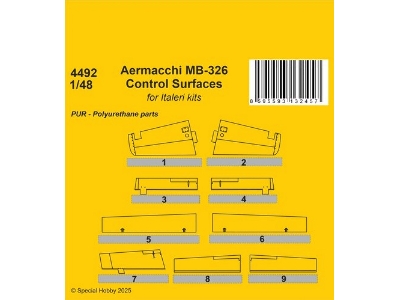 Aermacchi Mb-326 Control Surfaces (For Italeri) - zdjęcie 1