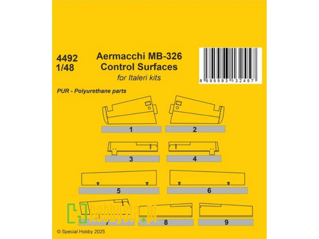 Aermacchi Mb-326 Control Surfaces (For Italeri) - zdjęcie 1 Aermacchi Mb-326 Control Surfaces (For Italeri) - zdjęcie 1