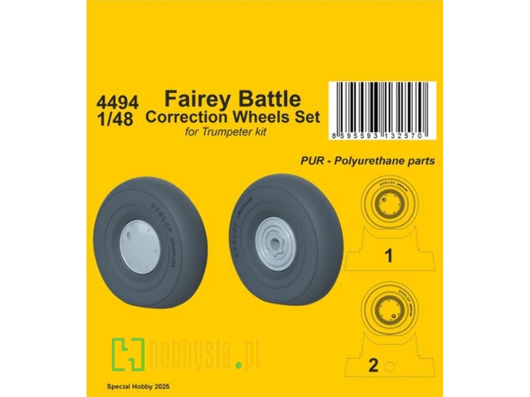 Fairey Battle Correction Wheels Set (For Trumpeter) - zdjęcie 1