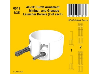 Ah-1g Turret Armament - Minigun And Grenade Launcher Barrels (2 Of Each) - zdjęcie 1