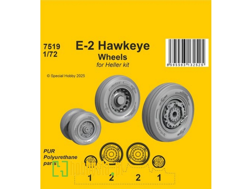 E-2 Hawkeye Wheels (For Heller) - zdjęcie 1 E-2 Hawkeye Wheels (For Heller) - zdjęcie 1