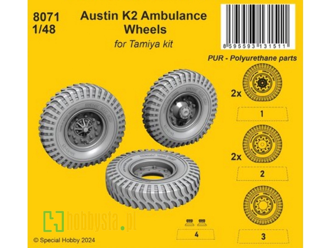 Austin K2 Ambulance Wheels (For Tamiya Kit) - zdjęcie 1 Austin K2 Ambulance Wheels (For Tamiya Kit) - zdjęcie 1
