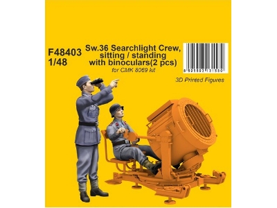 Sw.36 Searchlight Crew, Sitting/Standing With Binoculars (2pcs) (For Cmk 8069 Kit) - zdjęcie 1