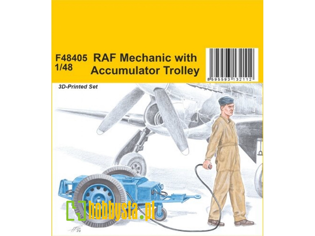 Raf Mechanic With Accumulator Trolley - zdjęcie 1 Raf Mechanic With Accumulator Trolley - zdjęcie 1