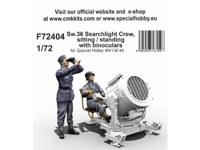 Sw.36 Searchlight Crew, Sitting/Standing With Binoculars (For Special Hobby Mv130 Kit) - zdjęcie 1