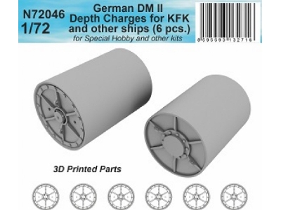 German Dm Ii Depth Charges For Kfk And Other Ships (6 Pcs) - zdjęcie 1