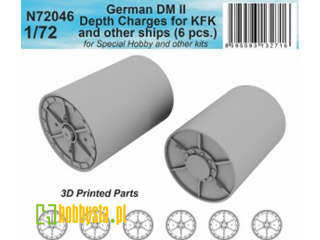 German Dm Ii Depth Charges For Kfk And Other Ships (6 Pcs) - zdjęcie 1