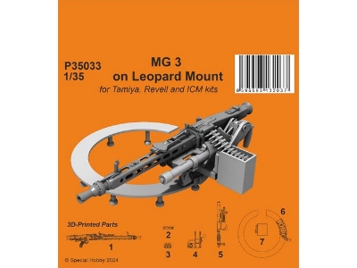 Mg 3 On Leopard Mount (For Tamiya, Revell And Icm) - zdjęcie 1