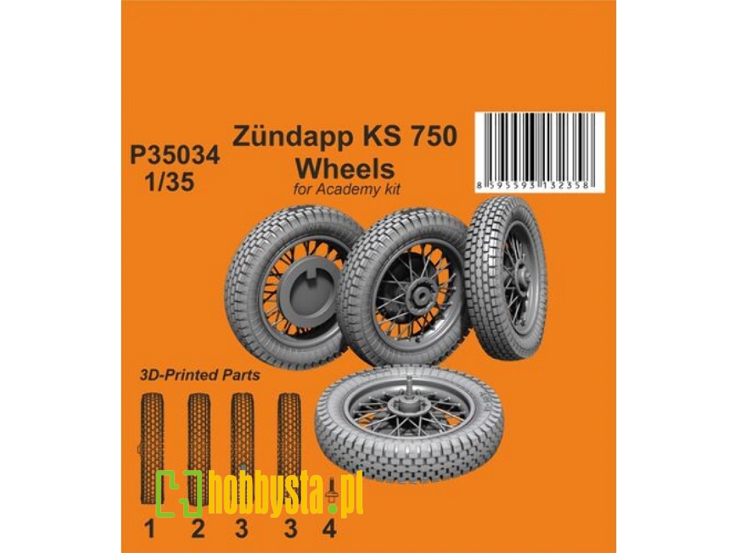 Zündapp Ks 750 Wheels (For Academy) - zdjęcie 1 Zündapp Ks 750 Wheels (For Academy) - zdjęcie 1