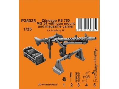 Zündapp Ks 750 Mg 34 With Gun Mount And Magazine Carrier (For Academy) - zdjęcie 1