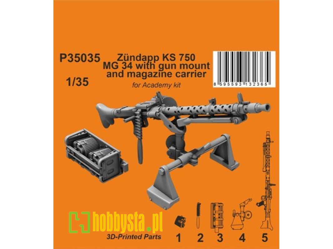 Zündapp Ks 750 Mg 34 With Gun Mount And Magazine Carrier (For Academy) - zdjęcie 1 Zündapp Ks 750 Mg 34 With Gun Mount And Magazine Carrier (For Academy) - zdjęcie 1
