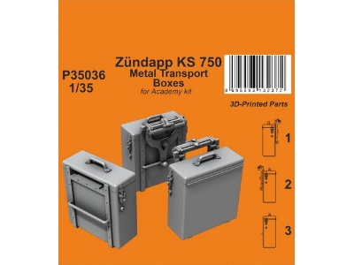 Zündapp Ks 750 Metal Transport Boxes (For Academy) - zdjęcie 1