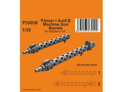 Panzer I Ausf.B Machine Gun Barrels (For Academy) - zdjęcie 1