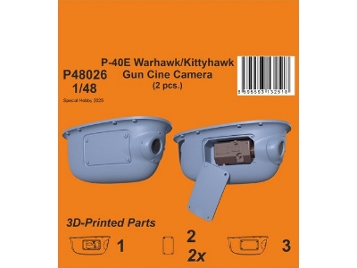 P-40e Warhawk/Kittyhawk Gun Cine Camera (2pcs) (For Eduard) - zdjęcie 1