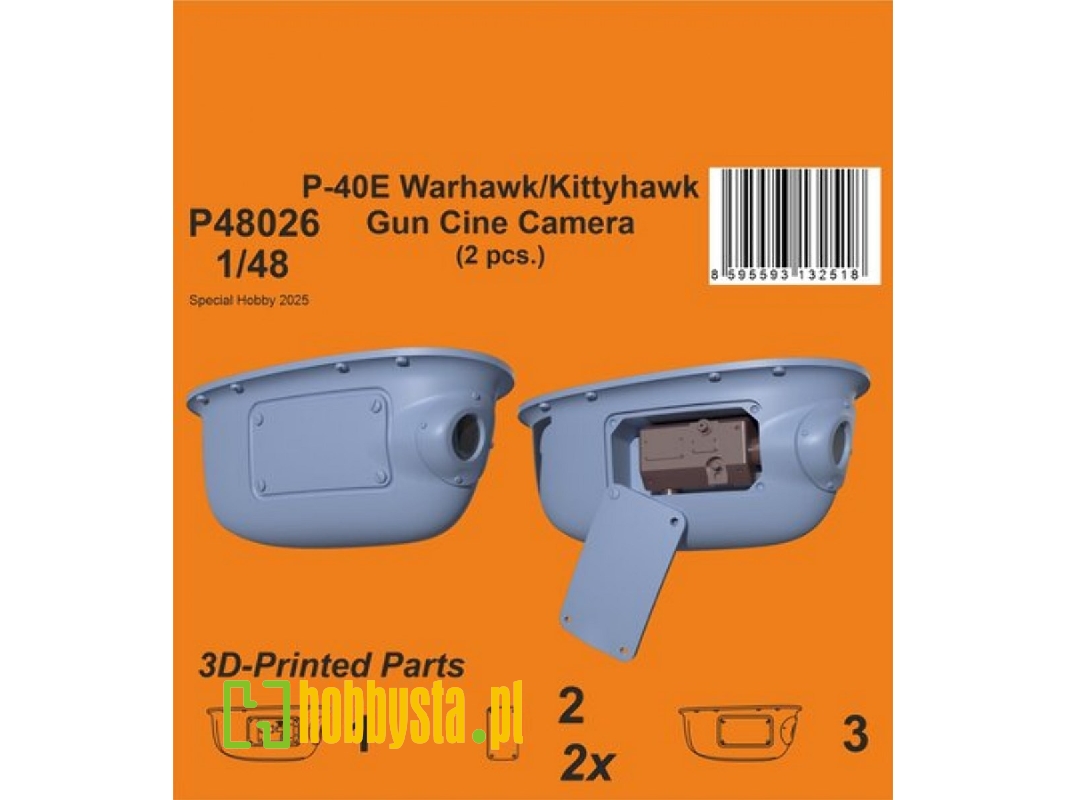 P-40e Warhawk/Kittyhawk Gun Cine Camera (2pcs) (For Eduard) - zdjęcie 1 P-40e Warhawk/Kittyhawk Gun Cine Camera (2pcs) (For Eduard) - zdjęcie 1