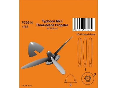 Typhoon Mk.I Three-blade Propeler (For Airfix Kit) - zdjęcie 1